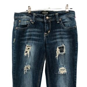 ZCO Jeans Blue distressed jeans boot‎ cut  size 9
